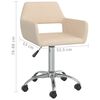 vidaXL B&uuml;rostuhl Drehbar Creme Stoff