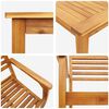 vidaXL Garten Essgruppe 7 pcs Braun Massivholz Akazie
