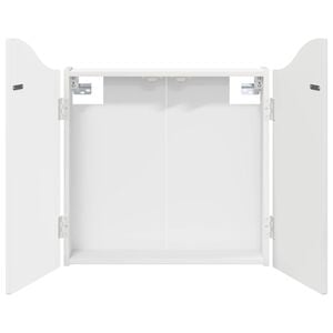 vidaXL Dartboard Schrank Hochglanz Wei&szlig; 56 x 12 x 63 cm Holzwerkstoff