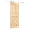 vidaXL Schiebet&uuml;r 80 x 210 cm Massivkiefer (Unbehandelt)