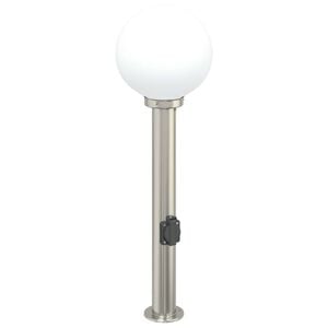 vidaXL Pollerleuchte mit Auslass 80 cm Edelstahl IP44