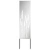 vidaXL Garten Sichtschutz-Leinwand Silber 32 x 140 cm Verzinkter Stahl