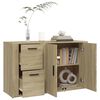 vidaXL Sideboard Sonoma-Eiche 100x33x59,5 cm Holzwerkstoff
