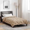 vidaXL Winterbettdecke Taupe 155 x 220 cm Mikrofaser