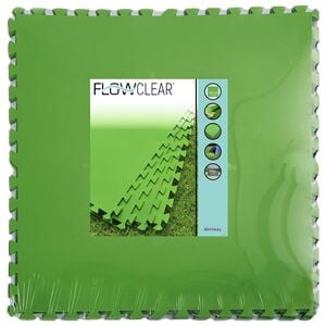 Bestway Pool-Bodenschutzfliesen Flowclear 9 Stk. Grün 5,47 m²