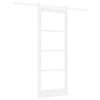 vidaXL Schiebet&uuml;r Wei&szlig; 83 x 211 cm Massivholz Kiefer und Glas