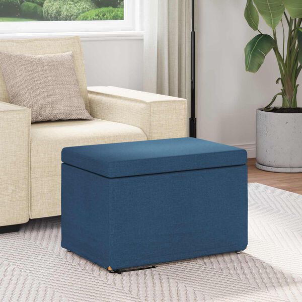 vidaXL Hocker Blau 61 x 41 x 40 cm Stoff und Pressholz