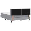 vidaXL Boxspringbett mit Matratze Hellgrau 200 x 140 cm Polyester