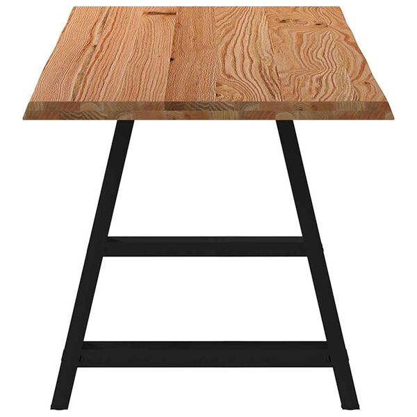 vidaXL Esstisch mit Baumkanten 180x80x74cm Massivholz Eiche Rechteckig