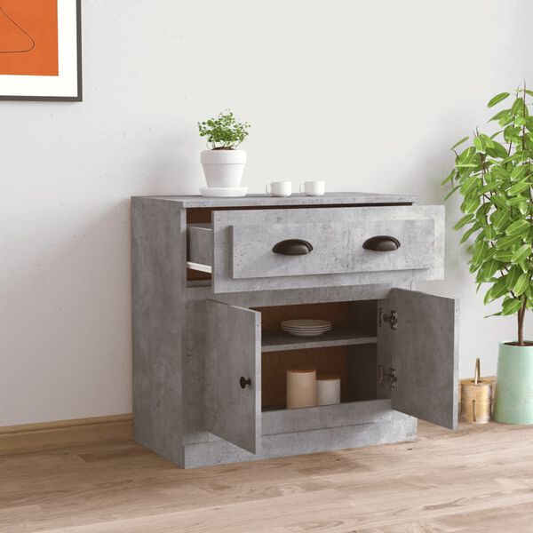 vidaXL Sideboard Betongrau 70x35,5x67,5 cm Holzwerkstoff
