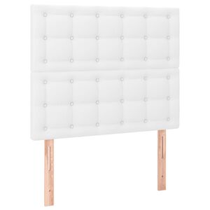 vidaXL Kopfteil Wei&szlig; 80x5x118/128 cm Kunstleder