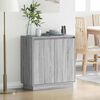 vidaXL LED-Sideboard Graues Sonoma 71 x 34,5 x 75 cm Holzwerkstoff