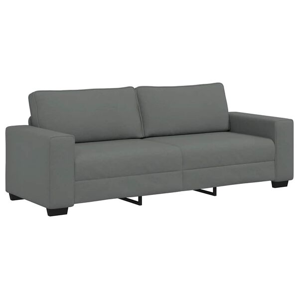 vidaXL 3-Sitzer-Sofa Dunkelgrau 220x77x82 cm Stoff