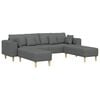 vidaXL Stoffsofa mit Kissen Dunkelgrau 208 cm Stoff