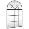 vidaXL Wandspiegel Schwarz 60x90 cm Gew&ouml;lbt Eisen