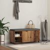vidaXL Flurbank mit Kissen Uni Altholz 100 x 38 x 46 cm