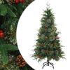vidaXL K&uuml;nstlicher klappbarer Weihnachtsbaum Gr&uuml;n 150 cm