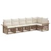 vidaXL Gartensofa-set 6 pcs Beige Poly-Rattan