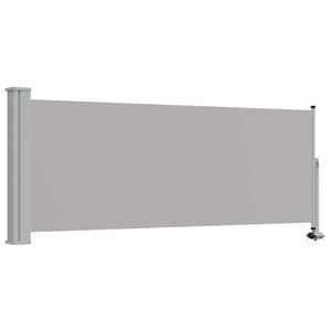 vidaXL Ausziehbare Seitenmarkise 100x300 cm Grau