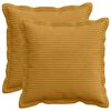 vidaXL Kissenbezug 2 stk. HOUTEN Gelb 50 x 50 cm Cord