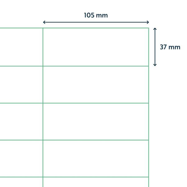 rillprint Selbstklebende Aufkleber Etiketten 105x37 mm 1000 Blatt Wei&szlig;