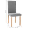 vidaXL Esszimmerst&uuml;hle 6 Stk. Hellgrau Stoff