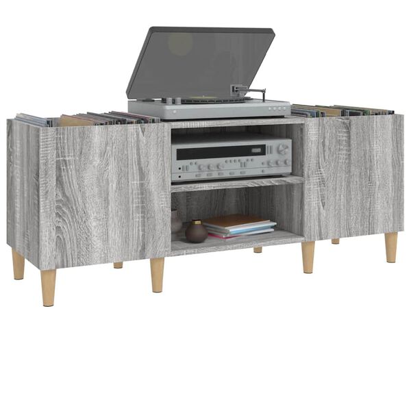 vidaXL Plattenschrank Grau Sonoma 121x38x48 cm Holzwerkstoff