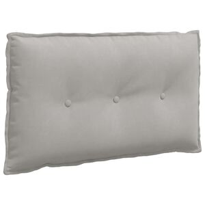 vidaXL R&uuml;ckenkissen Hellgrau 80 x 50 cm Mikrofaserstoff