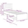 vidaXL Bettrahmen mit Schubladen Wei&szlig; 75 x 190 cm Ingenieurs Holz