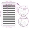 vidaXL Zebra-Rollo 100,9 x 175 cm, Stoffbreite 96,7 cm, grau