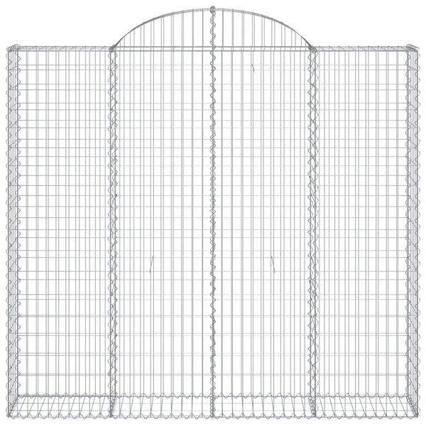 vidaXL Gabionen mit Hochbogen 25Stk. 200x50x180/200cm Verzinktes Eisen