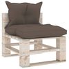 vidaXL 6-tlg. Garten-Lounge-Set aus Paletten mit Kissen Kiefernholz