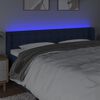 vidaXL LED Kopfteil Blau 163x16x78/88 cm Stoff