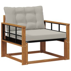 vidaXL Outdoor-Sofagarnitur Massives Akazienholz und Textilene Natur