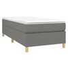 vidaXL Boxspringbett mit Matratze Dunkelgrau 90x190 cm Stoff