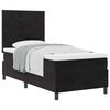 vidaXL Boxspringbett mit Matratze Schwarz 90 x 200 cm Stoff