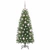 vidaXL K&uuml;nstlicher Weihnachtsbaum mit 150 LEDs Gr&uuml;n 120 cm PE und PVC
