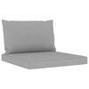 vidaXL 10-tlg. Garten-Lounge-Set mit Kissen Grau