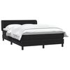 vidaXL Boxspringbett mit Matratze Schwarz 140x220 cm Samt
