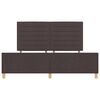 vidaXL Bettgestell mit Kopfteil Dunkelbraun 180 x 200 cm Stoff