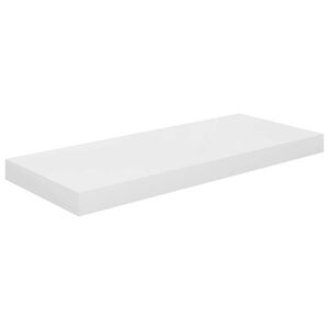 vidaXL Schweberegal Hochglanz-Wei&szlig; 60x23,5x3,8 cm MDF