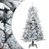 vidaXL K&uuml;nstlicher Scharnier-Weihnachtsbaum schneebedeckt Wei&szlig; 150 cm