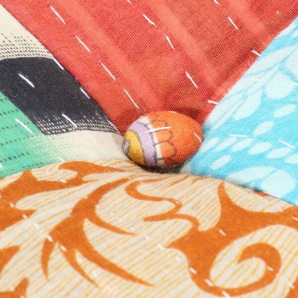 vidaXL Pouf 60x70x36 cm Patchwork Stoff