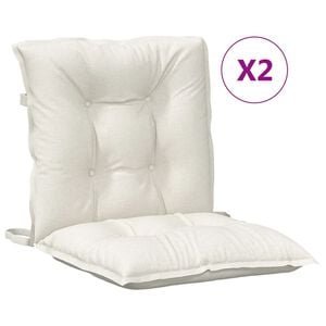 vidaXL Niedriglehner-Auflagen 2 Stk. Melange Creme 100x50x7 cm Stoff