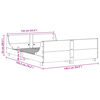 vidaXL Massivholzbett ohne Matratze Wachsbraun 135x190 cm Kiefernholz