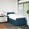 vidaXL Boxspringbett mit Matratze Blau 100x200 cm Samt