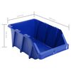 vidaXL Stapelbare Lagerboxen 35 Stk. 218 x 360 x 156 mm Blau