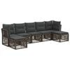 vidaXL Gartensofa-set 7 pcs Grau Poly-Rattan