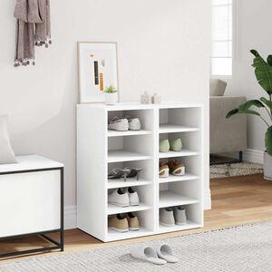 vidaXL Schuhschr&auml;nke 2 Stk. Wei&szlig; 31,5x35x70 cm Holzwerkstoff