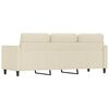 vidaXL 3-Sitzer-Sofa Creme 180 cm Kunstleder